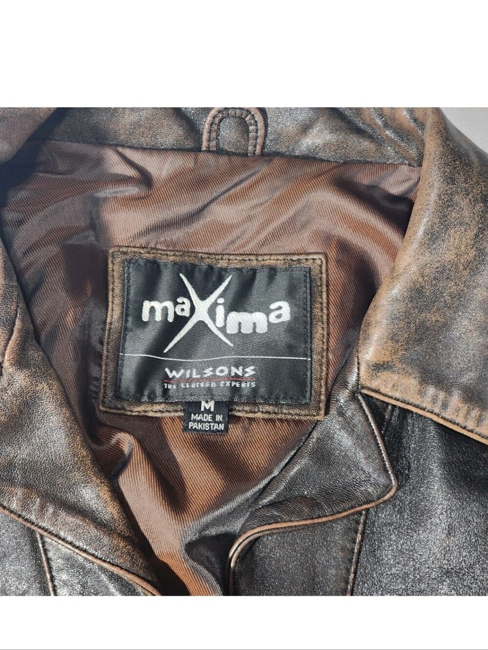 Vintage Wilson's Brown Leather Jacket Women's M Medium Soft Faded Blazer Western - Picture 4 of 11